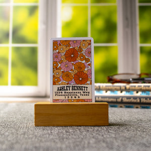 Personalized Retro Address Labels, Flower Power