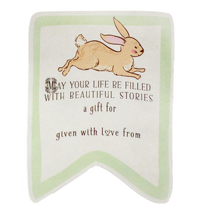 Bookplate Stickers -  Baby Shower Bunny - Green