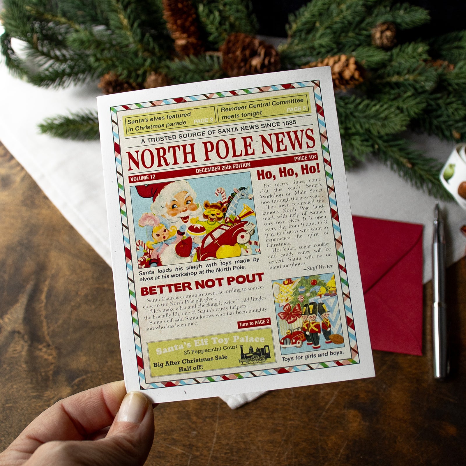 Christmas Greeting Card - The North Pole News