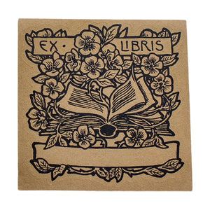 Floral Book Bookplate Stickers