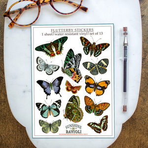 Flutterby Butterfly Sticker Sheet