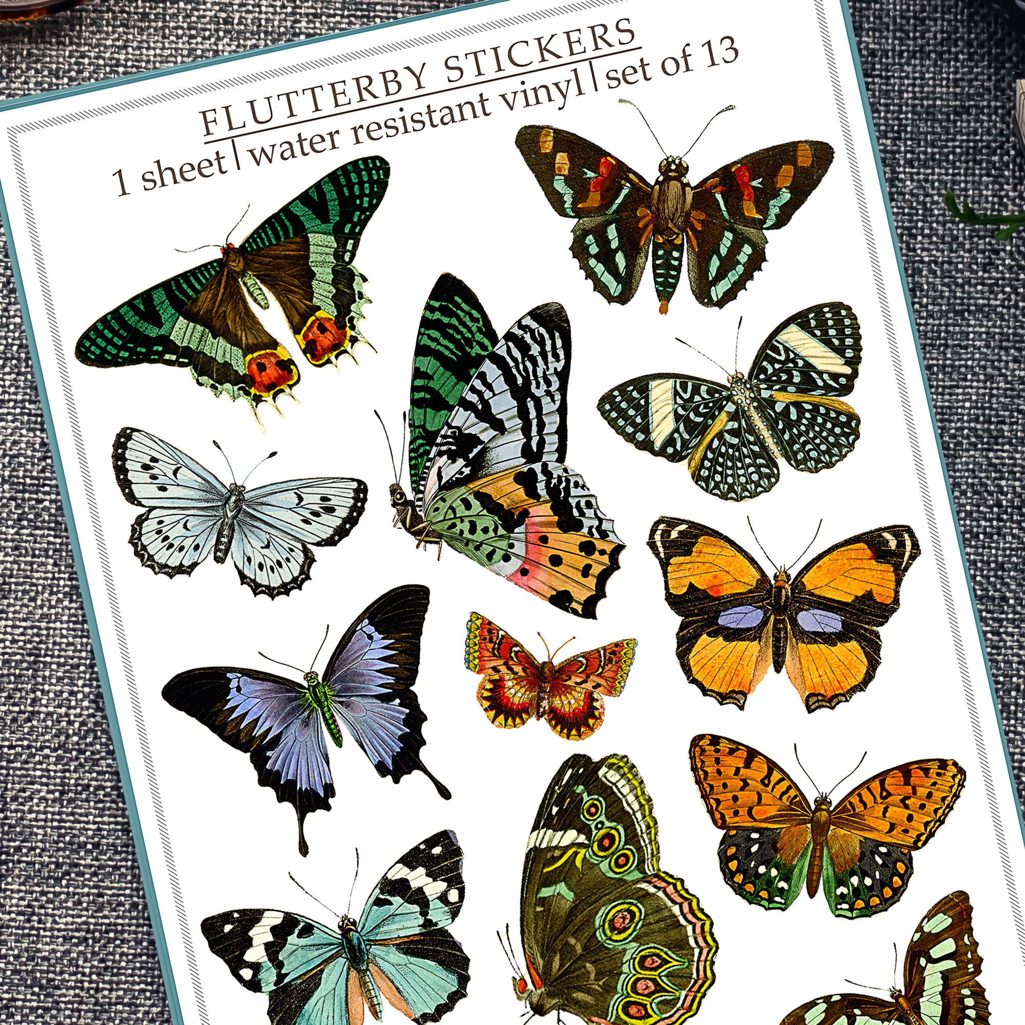 Flutterby Butterfly Sticker Sheet