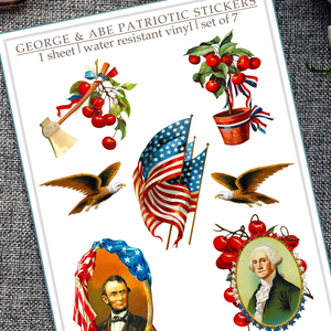 George and Abe Patriotic Sticker Sheet