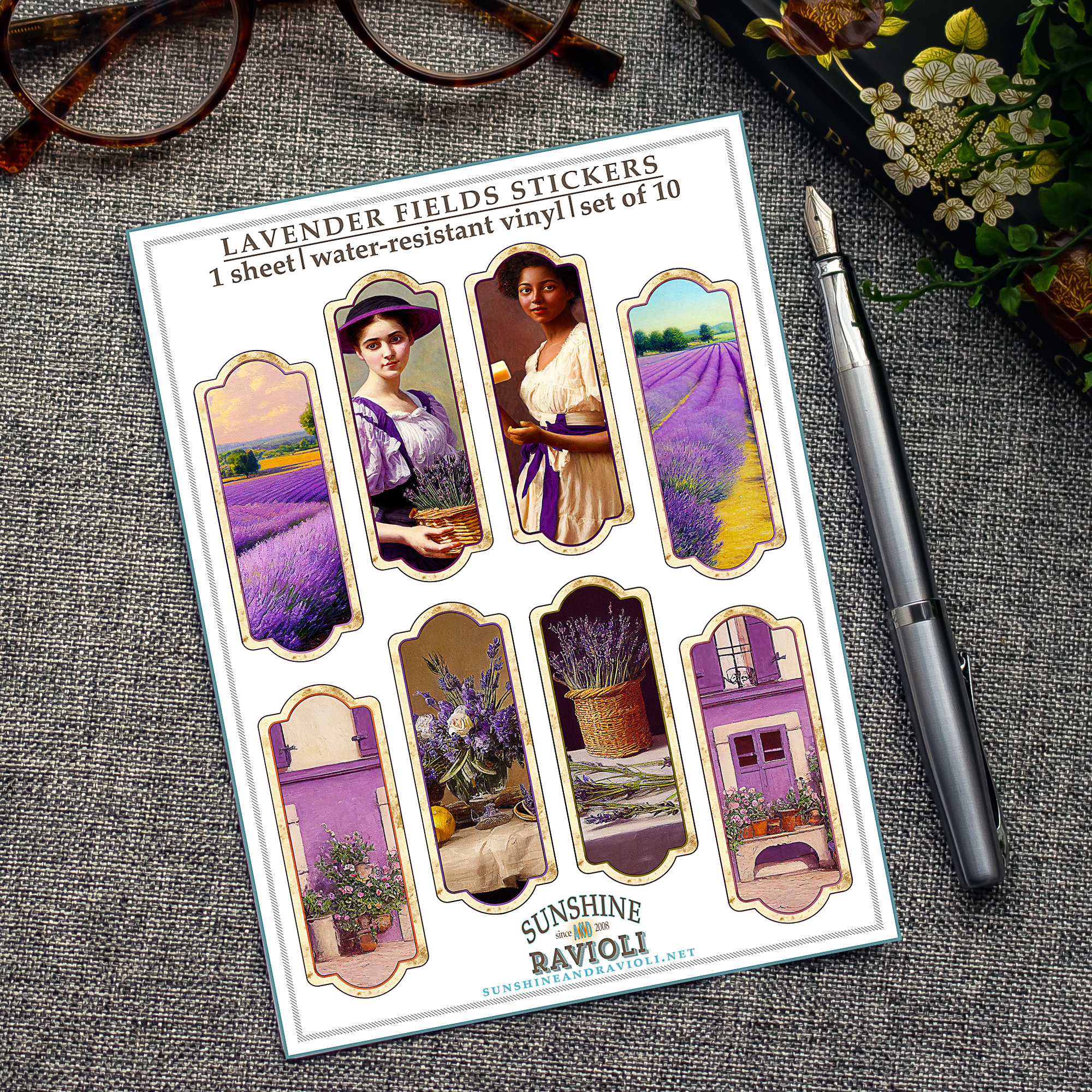 Lavender Fields Sticker Sheet