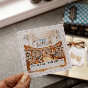 Modern Library Bookplate Stickers - Set of 5 or 10 - Sunshine and Ravioli