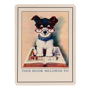 Bookplate Stickers- Reading Puppy