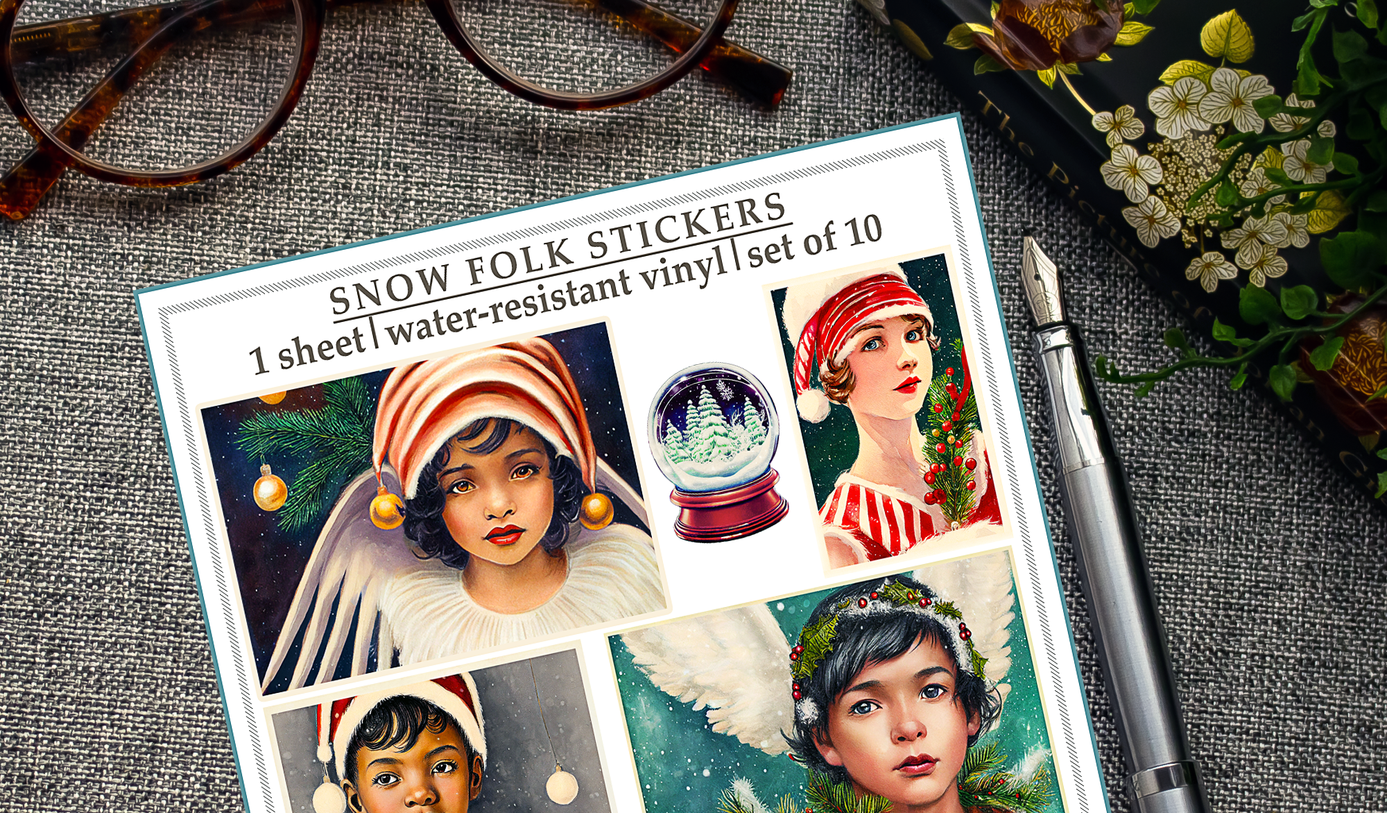 Snow Folk Sticker Sheet