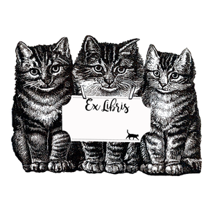 Bookplate Sticker Set - 3 Cats