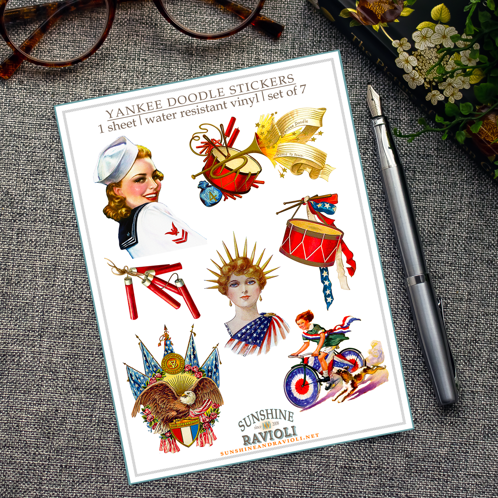 Sticker Sheet - Yankee Doodle Patriotic
