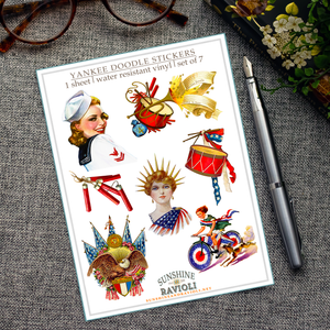 Yankee Doodle Patriotic Sticker Sheet