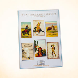 Cowboy Sticker Sheet, Vintage Western Vinyl Decals for Laptops, Journals, Water Bottles