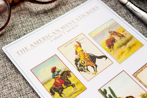 Cowboy Sticker Sheet, Vintage Western Vinyl Decals for Laptops, Journals, Water Bottles