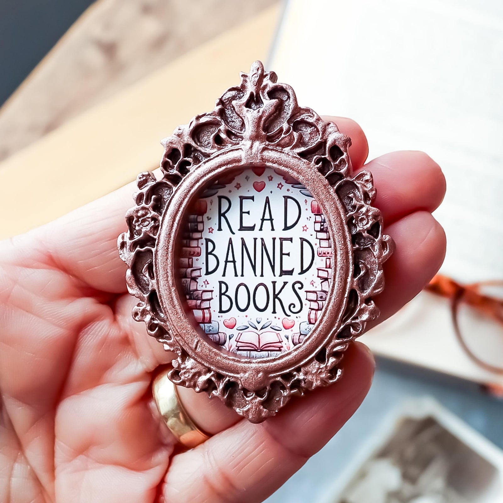 Read Banned Books Refrigerator Magnet, Book Lover Gifts, Bookish Merch for Readers