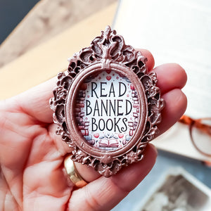 Read Banned Books Refrigerator Magnet, Book Lover Gifts, Bookish Merch for Readers