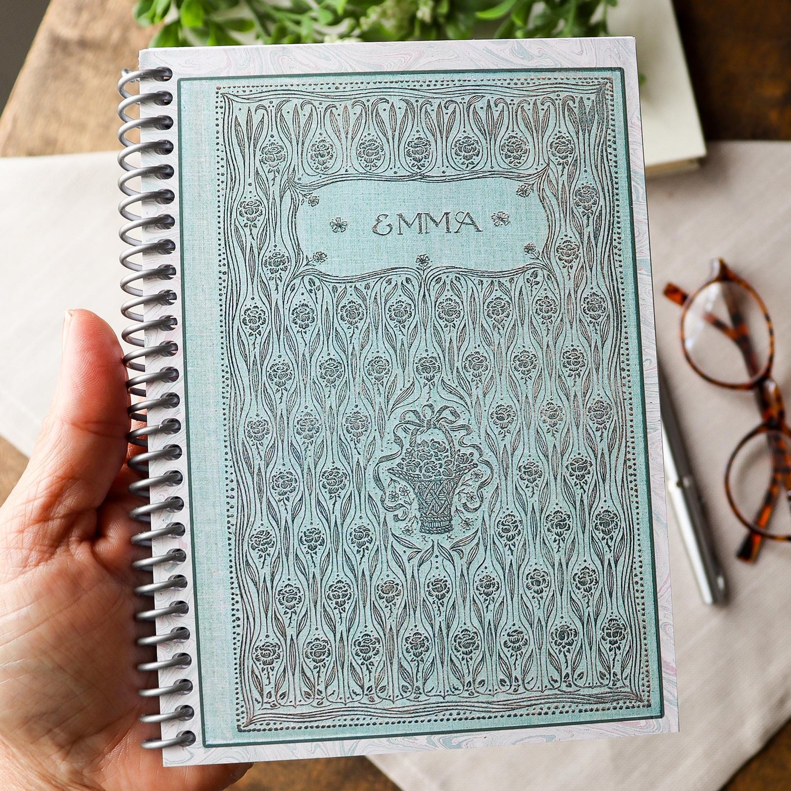 Spiral Notebook for Writers, Jane Austen Vintage Book Cover, Emma, Gift for Book Lovers