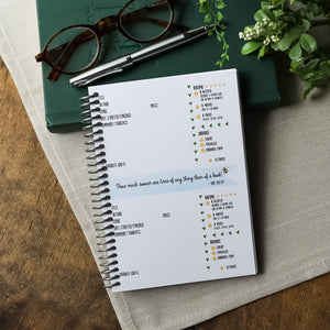 Jane Austen Reading Journal: Handmade Book Tracker with Bumblebee Design