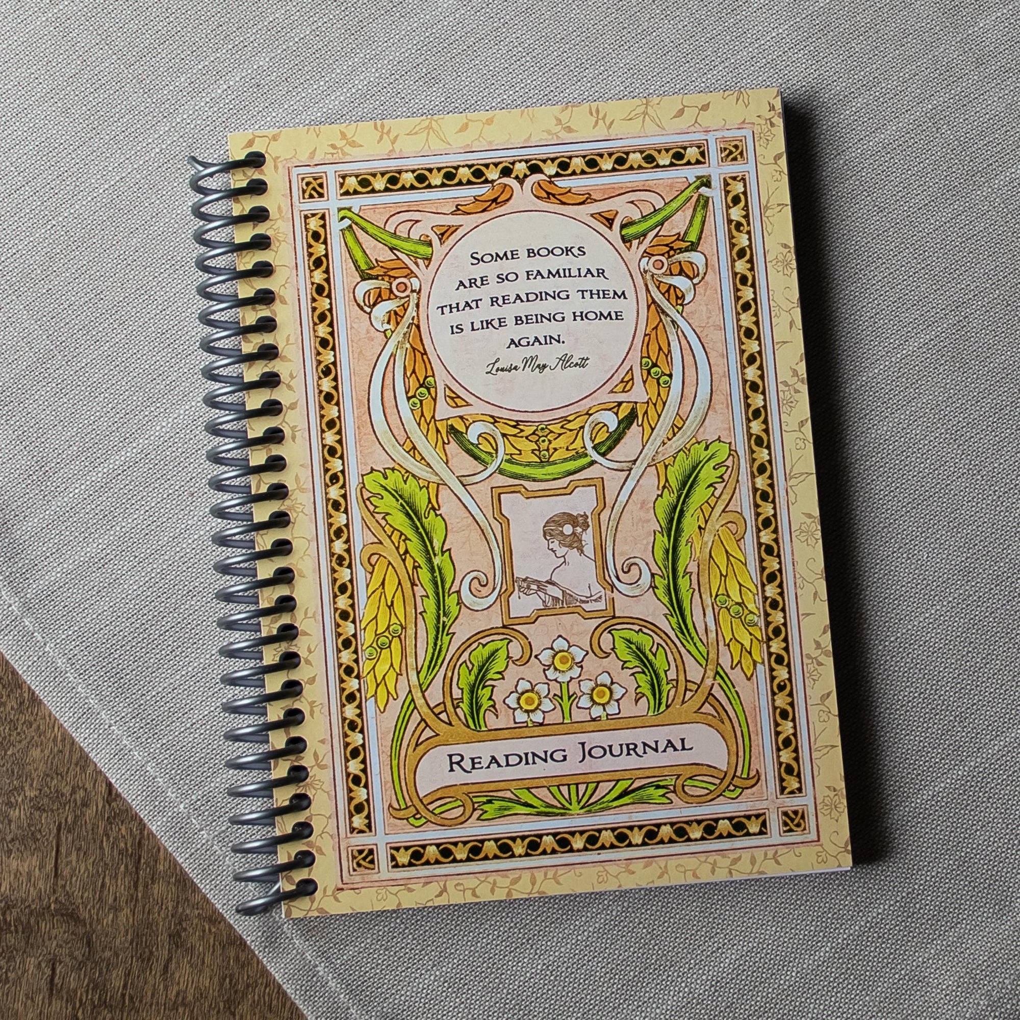 Louisa May Alcott Reading Journal: Floral Victorian Book Log