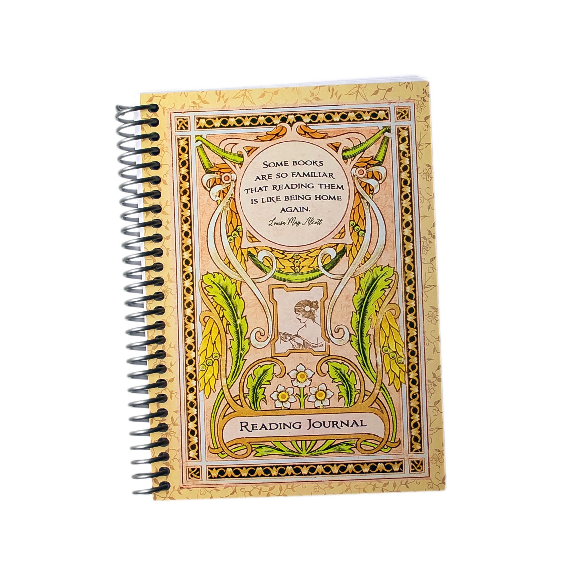 Louisa May Alcott Reading Journal: Floral Victorian Book Log