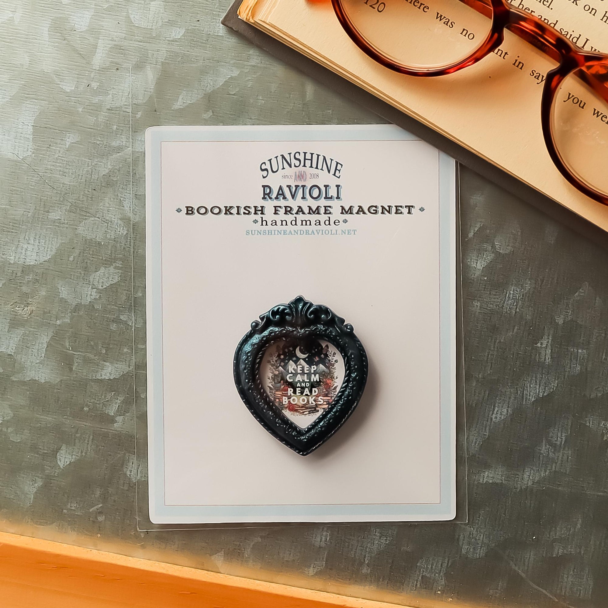 Keep Calm Read Books Magnet, Book Lover Gift, Bookish Refrigerator Magnets