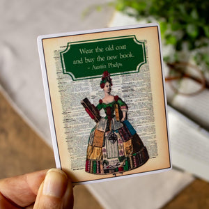 Bookish Sticker, Literary Quote, Buy the New Book, Reading Gift for Bookworms