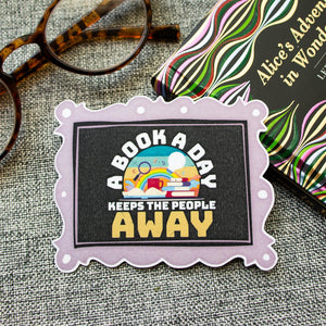 Bookish Sticker, Funny Gift for Introvert Bookworms, Vinyl Decal for Water Bottles and Laptops