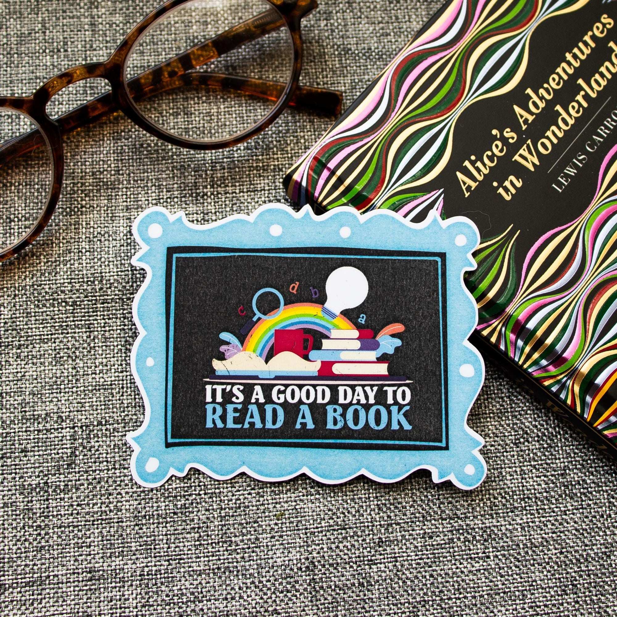 Bookish Stickers, Good Day to Read, Reading Gifts for Teachers, Vinyl Decal
