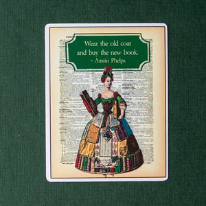 Bookish Sticker, Literary Quote, Buy the New Book, Reading Gift for Bookworms