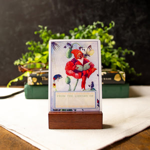 Garden Gnome Bookplate Sticker Set, Bookish Gift for Teacher, Cottagecore Labels for Readers