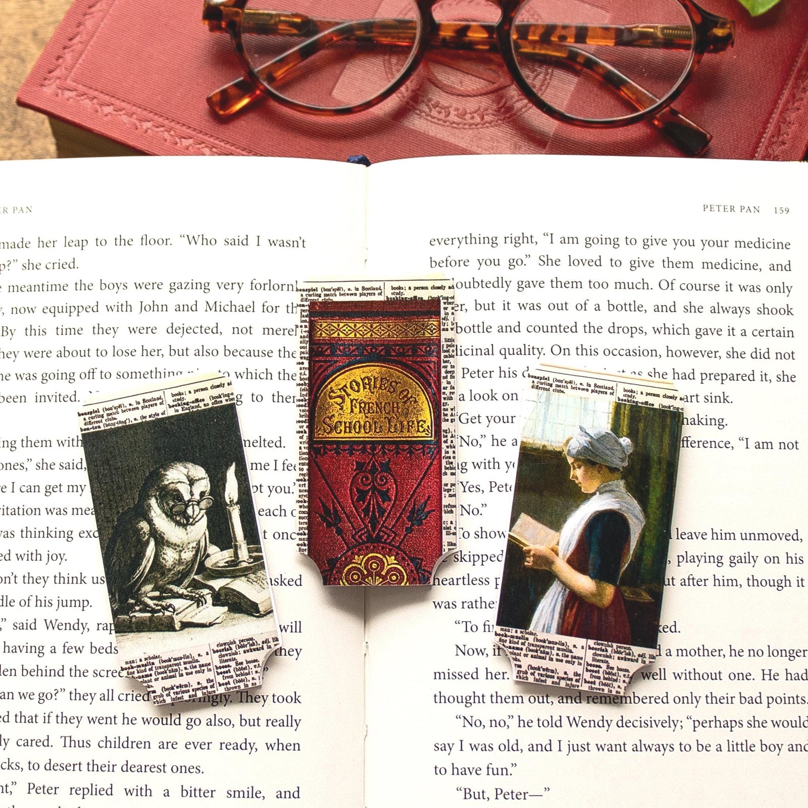 Vintage Magnetic Bookmark Set, Literary Page Markers, Book Club Gift