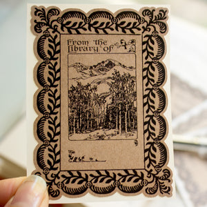 Bookplate Stickers - Mountain Forest