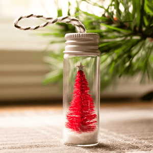 Miniature Bottle Brush Tree Christmas Ornament Set - Sunshine and Ravioli