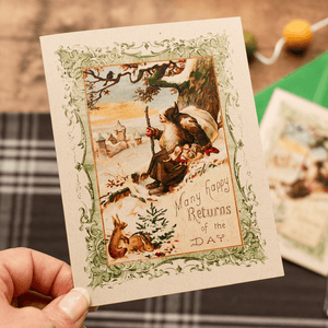 Vintage Santa Claus Christmas Card Boxed Set, Woodland Holiday Greeting Cards - Sunshine and Ravioli