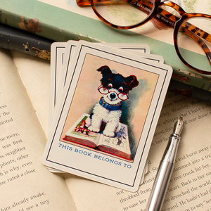 Cute Puppy Bookplate Stickers - Children's Book Plates - Sunshine and Ravioli