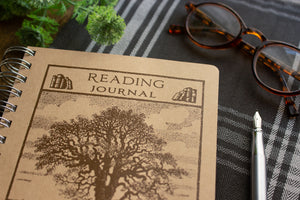Journal for Book Lovers - Rustic Tree Book Tracker for Readers - Sunshine and Ravioli