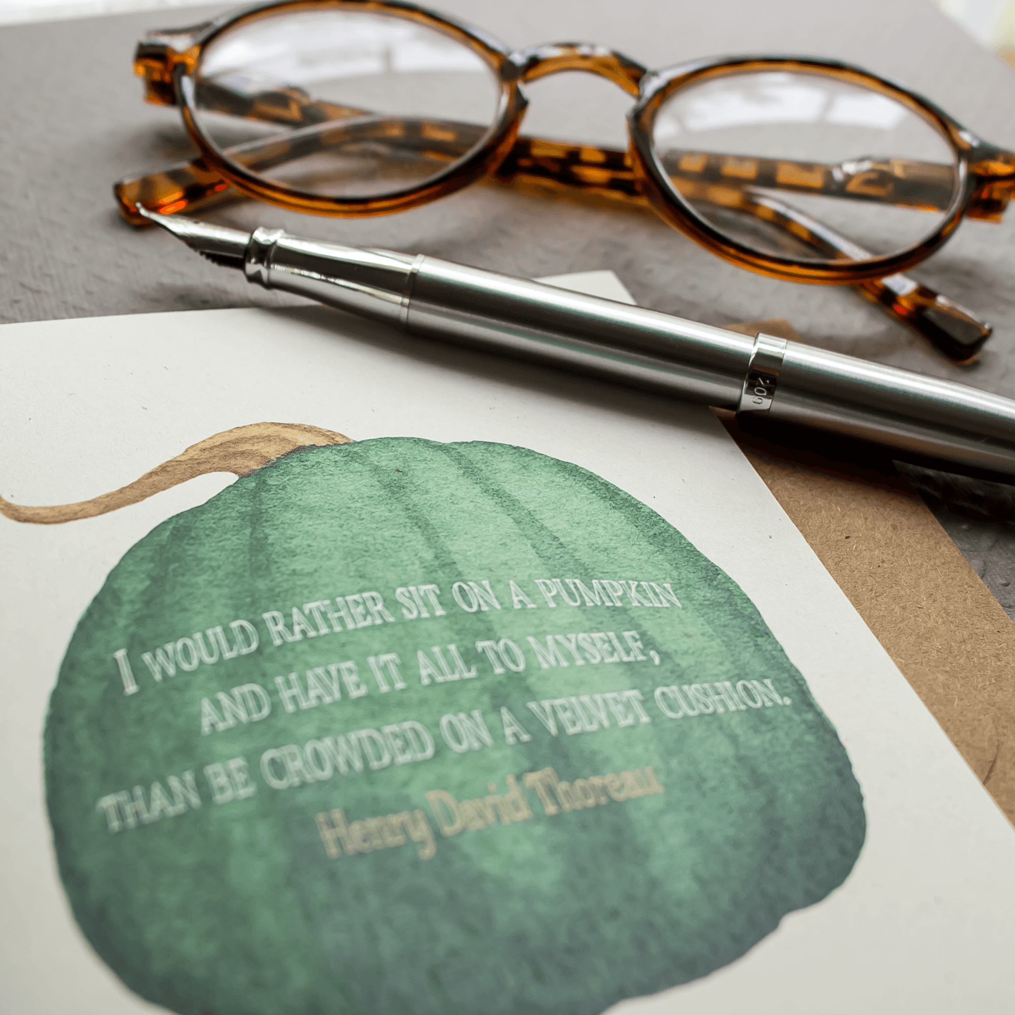 Autumn Greeting Card - Henry David Thoreau Quote - Sunshine and Ravioli