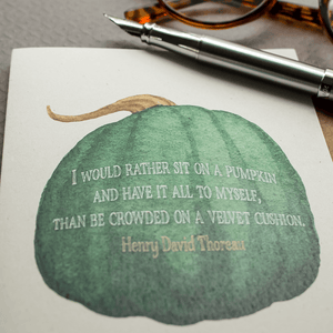 Autumn Greeting Card - Henry David Thoreau Quote - Sunshine and Ravioli