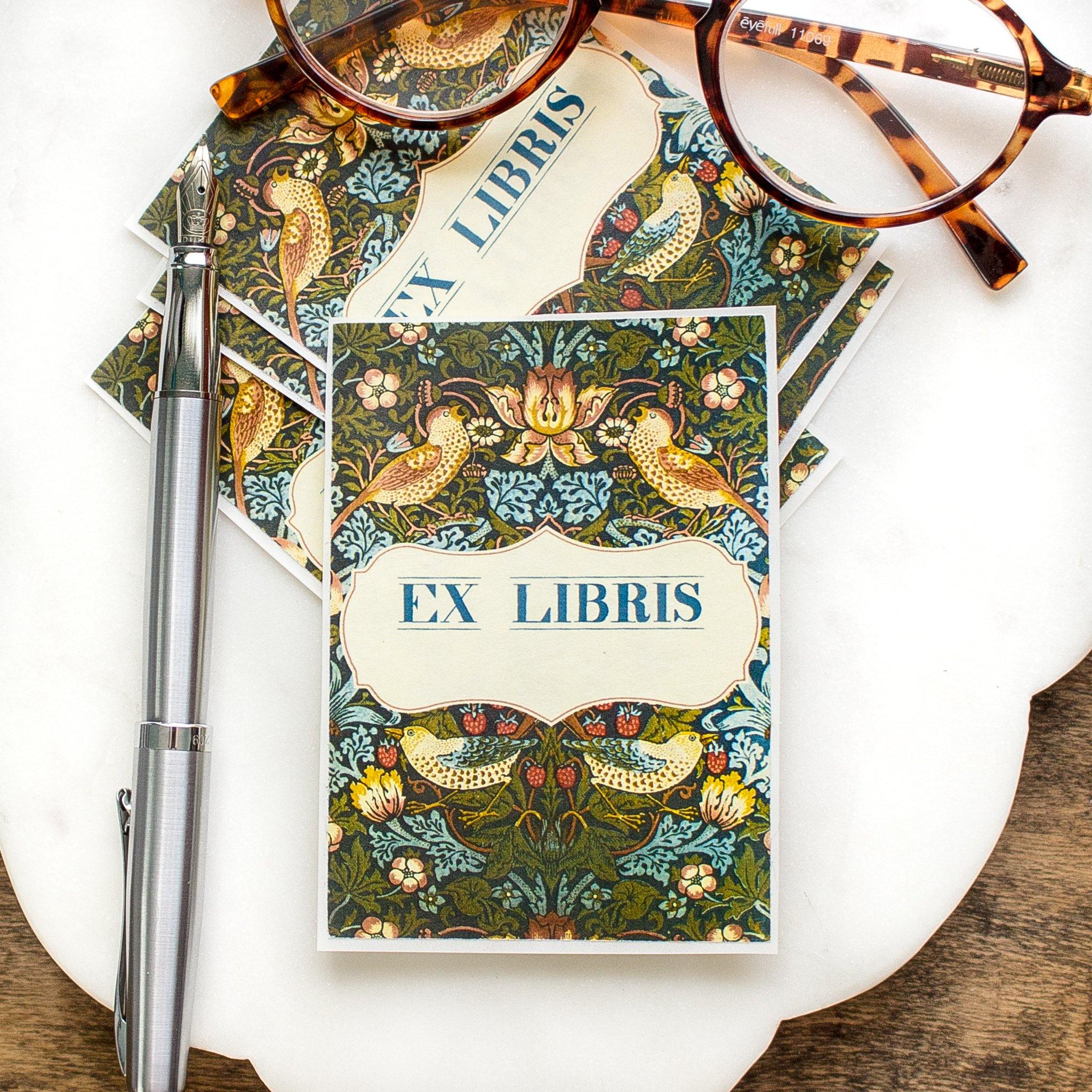ex libris card sleeves Birds and Berries Ex Libris Bookplates