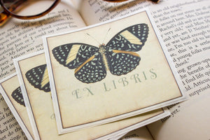 black butterfly book plates - set of 10 - Sunshine and Ravioli