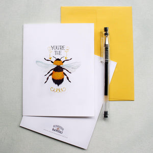 Bumblebee Note Card - You're the Bees Knees - Sunshine and Ravioli