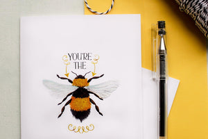 Bumblebee Note Card - You're the Bees Knees - Sunshine and Ravioli