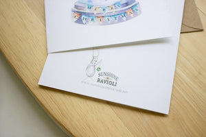 Christmas Greeting Card - Bunny Snowglobe - Sunshine and Ravioli