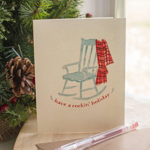 Christmas Greeting Card - Have a Rockin' Holiday - Sunshine and Ravioli
