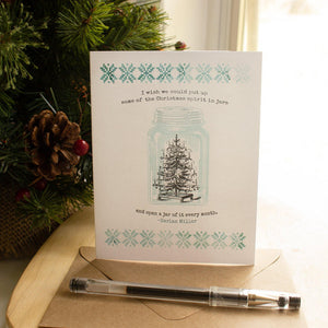 Christmas Greeting Card - Mason Jar - Sunshine and Ravioli