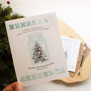 Christmas Greeting Card - Mason Jar - Sunshine and Ravioli