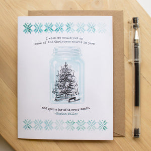 Christmas Greeting Card - Mason Jar - Sunshine and Ravioli
