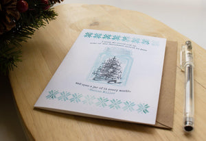Christmas Greeting Card - Mason Jar - Sunshine and Ravioli