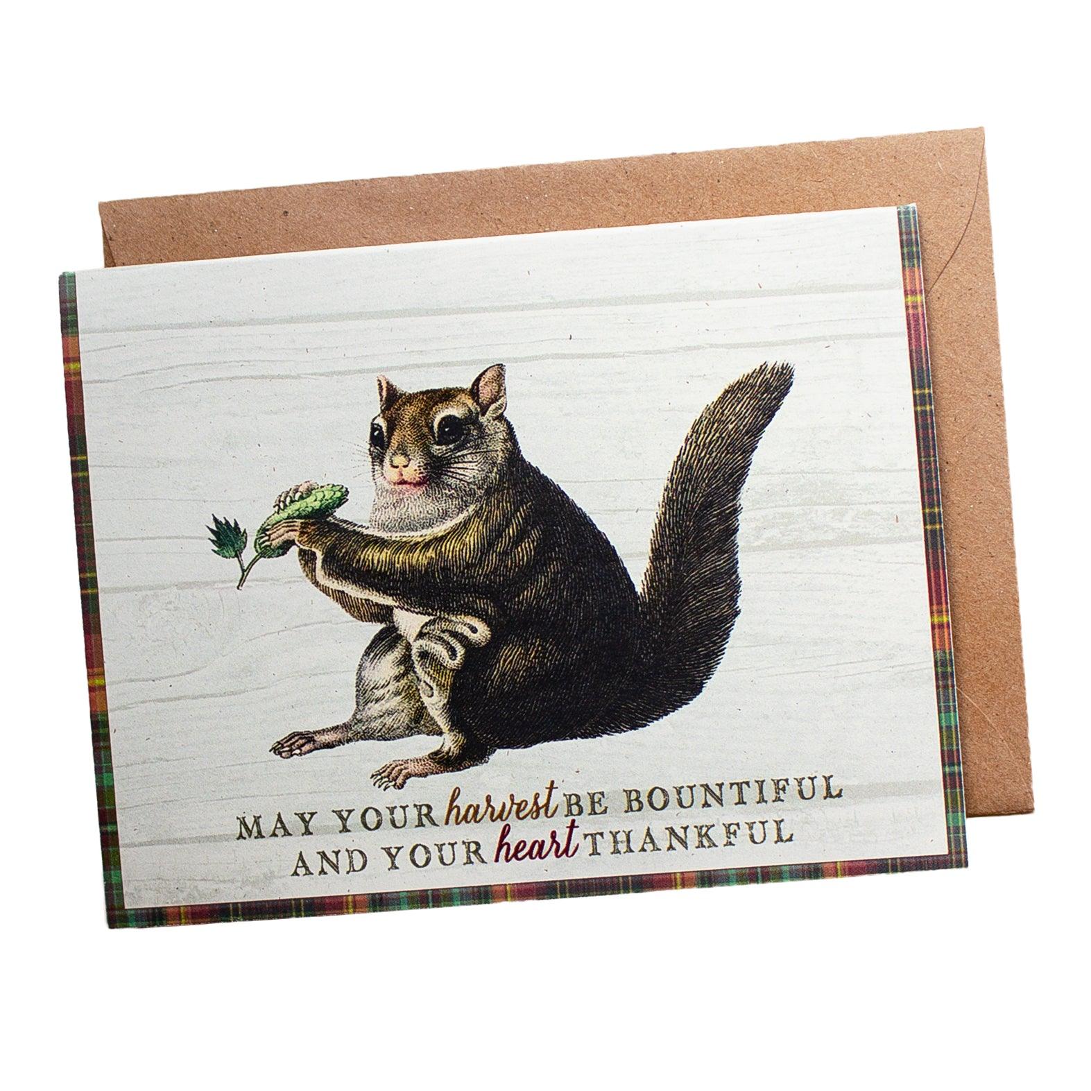 Thanksgiving card - Autumn Squirrel card set - Sunshine and Ravioli