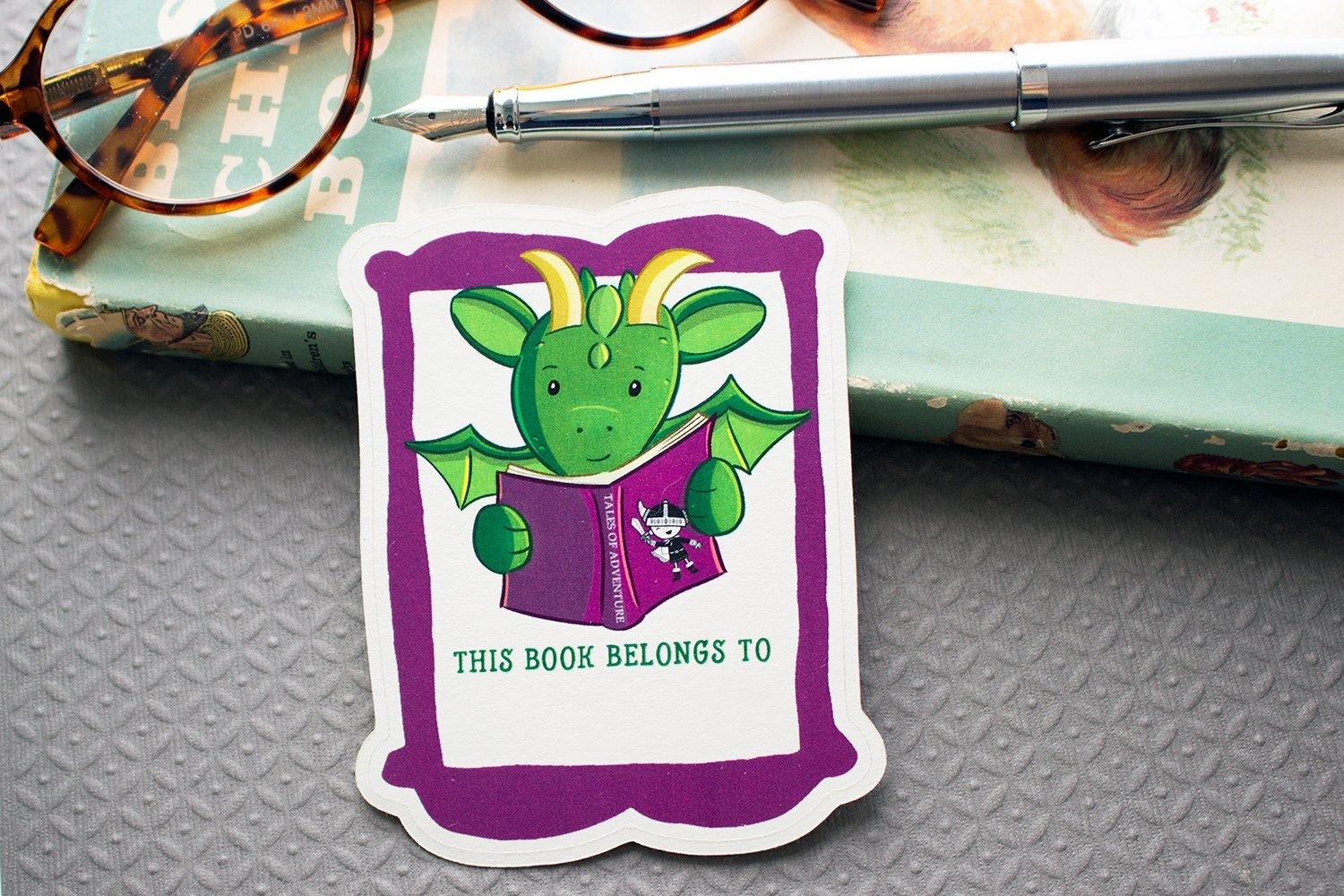 Dragon Bookplate Stickers for Kids - Sunshine and Ravioli