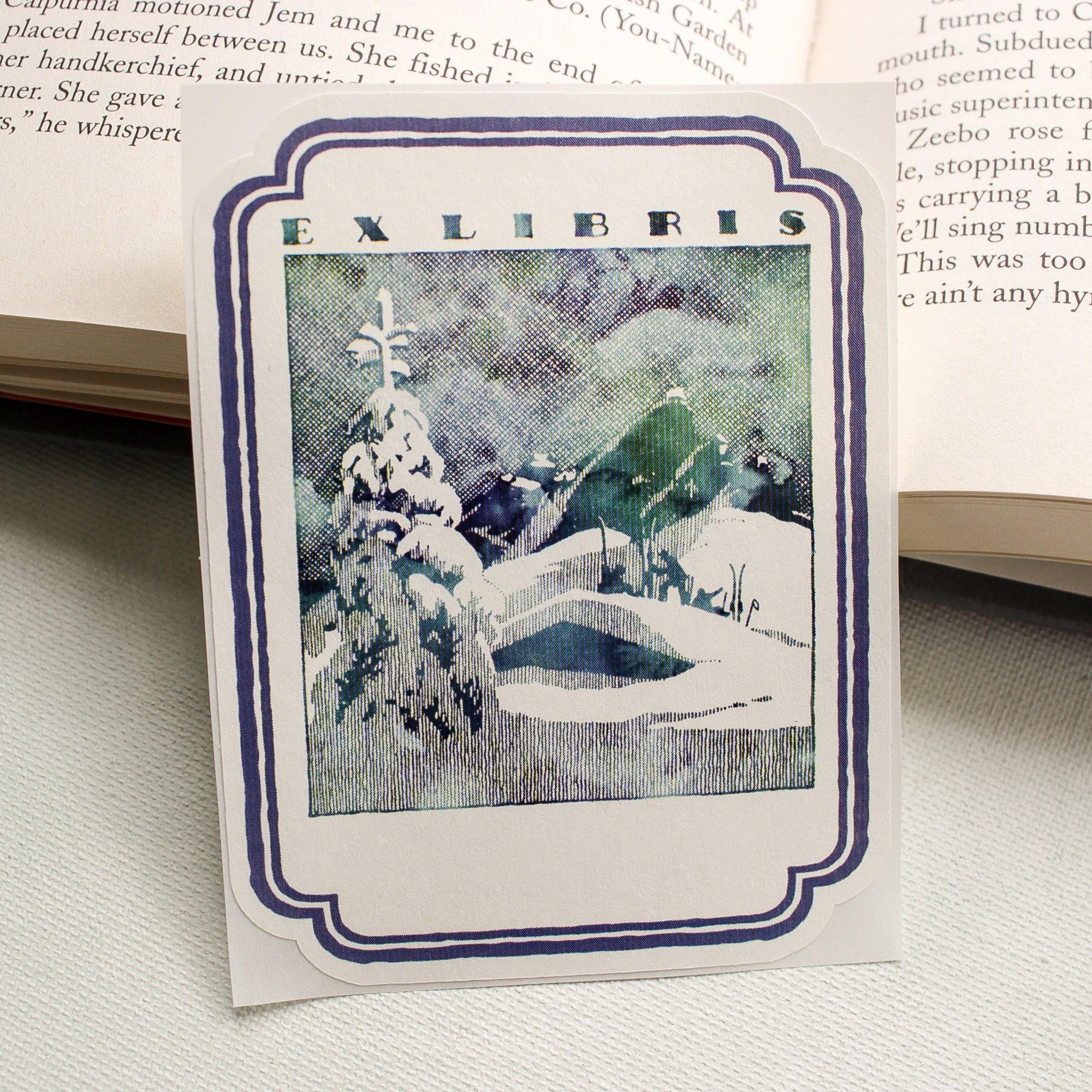 Ex Libris Bookplates - Watercolor Winter - set of 10 - Sunshine and Ravioli