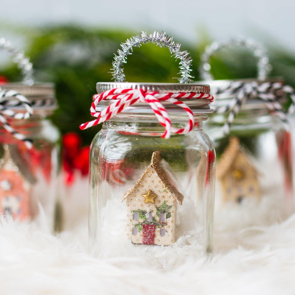 Farmhouse Miniature Mason Jar Christmas Ornament